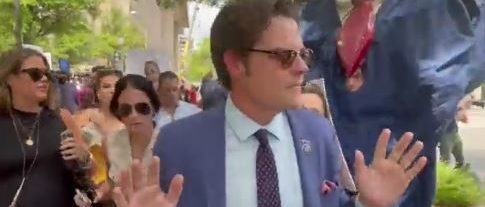 All Out Chaos At Gaetz Presser, As Congressman Flees From Leftist Aggressors 1