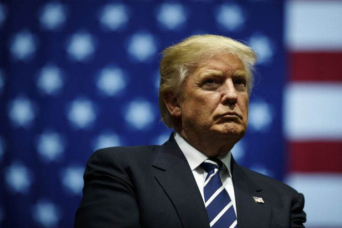 Trump weighs in on Biden’s handling of Russia-Ukraine situation 1 Donald Trump at the DeltaPlex Arena in Grand Rapids, Michigan. (Photo by Drew Angerer/Getty Images)