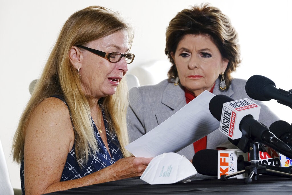 Lawsuit: Alec Baldwin Had No Reason to Fire Gun During Scene Being Rehearsed 1 Attorney Gloria Allred looks on as Script Supervisor, Mamie Mitchell emotionally reads a statement during a news conference with on Wednesday, Nov. 17, 2021 in Los Angeles. Allred announced a lawsuit on behalf of Mitchell, who was on set with a prop gun being used by Alec Baldwin went off, killing cinematographer Halyna Hutchins and wounding the film's director. (AP Photo/Richard Vogel)