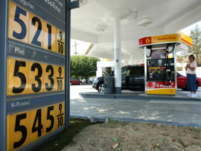 Poll: Joe Manchin's Approval Rating Strengthens After Opposing Joe Biden's Radical Agenda 1 Gasoline prices over $5.00 per gallon are displayed at a Shell station June 23, 2008 in San Mateo, California. Gasoline prices continue to rise as the national average for regular unleaded is at a new record high of $4.10 per gallon. (Photo by Justin Sullivan/Getty Images)