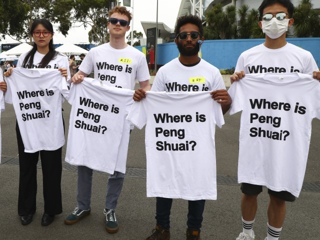 Journalist Calls His Own Interview with Tennis Star Peng Shuai Chinese 'Propaganda' 1 Supporters of Chinese tennis player Peng Shuai hold up T-shirts ahead of the women's final at the Australian Open tennis championships in Melbourne, Australia, Saturday, Jan. 29, 2022. Peng, the former No. 1- ranked doubles player who won titles at Wimbledon and the French Open, dropped out of public view in November after accusing a former high-ranking Chinese government official, vice premier Zhang Gaoli, of sexual assault.