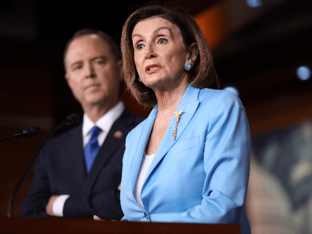Report: Adam Schiff Covets House Speakership for Himself 1 Speaker of the House Nancy Pelosi (D-CA) answers questions with House Select Committee on Intelligence Chairman Rep. Adam Shiff (D-CA) at the U.S. Capitol October 2, 2019 in Washington, DC. Pelosi and Schiff updated members of the media on the latest developments related to the impeachment inquiry focused on U.S President Donald Trump. (Photo by Win McNamee/Getty Images)