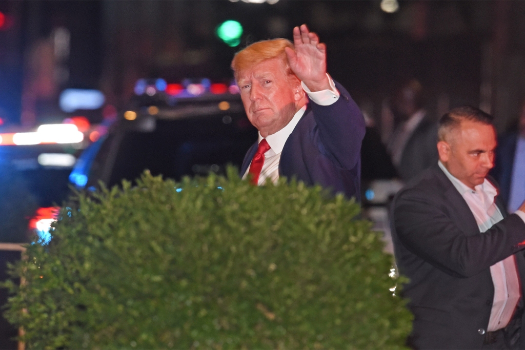 Trump "Fired Up" After FBI Raid - "Has Made Up Mind" About 2024 Run 2 Former President Donald Trump raises his fist during his arrival at Trump Tower on August 9, 2022.