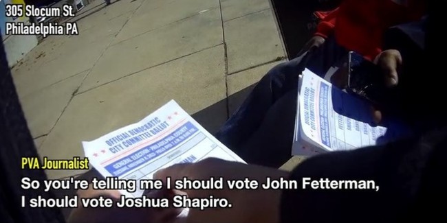 Project Veritas: “Illegal Electioneering” for PA Dems Fetterman, Shapiro Caught on Camera 1 image